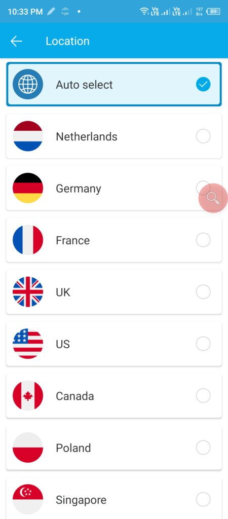 Super VPN setting Page image